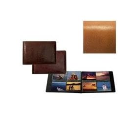 ROMA TAN smooth grain leather #178 album with 4-on-a-page pockets by Raika - 4x6