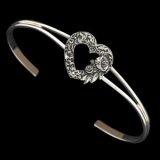 Earth Song Diamond Cut Bracelet - Scroll Heart - Earth Song Diamond Cut Bracelet - Scroll Heart