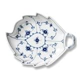 BLUE FLUTED PLAIN LEAF ACCENT DISH