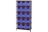 Shelving With 15 Hopper Bins 36x18x75