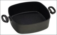 AMT Eckpfanne - Schmorpfanne 28x28x9 cm mit Glasdeckel 