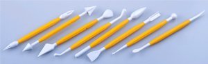Fat Daddio's 8-Piece Fondant and Gumpaste Modeling Tool Set, 16 Designs
