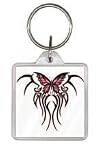 Nene Thomas - Red Claw Tribal Butterfly - Acrylic Keychain