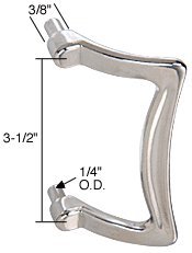 CRL 3-1/2 Chrome Outside Shower Door Pull Handle