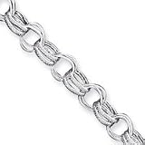 Sterling Silver 7.75inch Polished Fancy Link Toggle Bracelet QH150-7.75