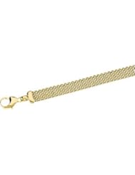 14K Yellow-Gold 8 mm Solid Flat Mesh Bracelet by US Gems