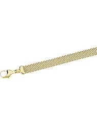14K Yellow Gold Solid Flat Mesh Bracelet