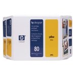 HP - Printhead with cartridge - 1 x yellow