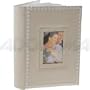 Kleer-Vu Photo / Memo Wedding Album with Window, Daisy Suede Window Collection, Ivory, Holds 300 4" x 6" Photos, 3 Per Page.