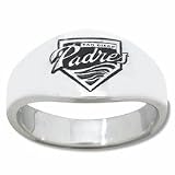 San Diego Padres Logo Men's Enamel Band Ring (Size 11)