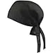JellyBeadZ Brand Icy Doo Rag HEAD Hat (SOLID BLACK)