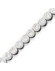 Sterling Silver CZ Bracelet - 7.25 Inch