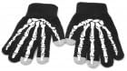 Cool Skeleton Hand Pattern Capacitive Screen Touching Hand Warmer Gloves - Black + White (Pair)