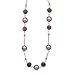 18 Copper Necklace with Amethyst and Glass Pearls