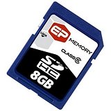 EP Memory 8 GB Flash Memory Card EPSDHC/8GB-6