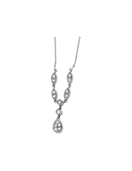 Ann Harrington Jewelry 14k White Gold 1/4 Ct Tw Diamond Vintage Necklace