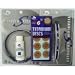 Phiten Sport Set (Necklace-Navy/White 22" and Bracelet-Navy/White 7~9")