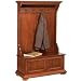 Home Styles Homestead Hall Tree in Distressed Warm Oak Finish
