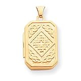 14k Rectangle Locket with Celtic Design - JewelryWeb