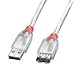 USB Extension Cable - Type A Male to Type A Female, USB 2.0, Transparent, 1m