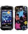 Chalkboard Star Black Phone Protector Cover for LG VS660 (Vortex)