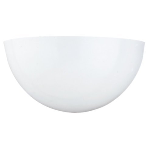 Sea Gull Lighting 4148-15 Piedmont 1-Light Wall Sconce with White Glass, White