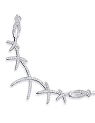 Sterling Silver Fancy CZ Necklace QH1083-16"