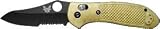 Benchmade Pardue Design Axis Griptilian Hollowground Modified Sheepsfoot with BK1 Coating (Sand-Colored Handle)