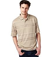 Blue Harbour Soft Touch Modal Blend Jacquard Striped Polo Shirt