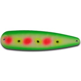 Warrior Lures Green Easter Egg Hot Glow standard or magnum fishing trolling spoon