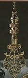 Finial Showcase Brass Lace Series Polished Brass Crest Fan Pull- FP249/FP249