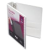 Avery Durable View Binder with 1-1/2' EZ-Turn Ring 17022, White, 12 Pack