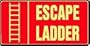 FIRE AND EMERGENCY E ESCAPE LADDER (W/GRAPHIC) (GLOW) 7" x 14" Lumi-Glow Flex Sign