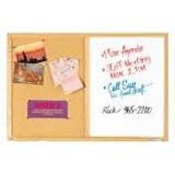 Quartet S554 Quartet Combo Bulletin Board, Dry-Erase Melamine/Cork, 48x36, White, Oak Frame