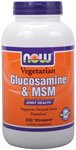 Vegetarian Glucosamine and MSM by NOW Foods - (1.0g - 240 Vegetarian Caps)