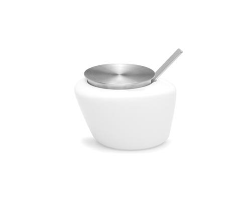 Zuckerdose mit Löffel aus Edelstahl und Porzellan - Copo - von Blomus