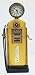 Yellow gas pump w/clock JLCL352