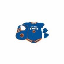NBA Infant New York Knicks Girls Bib & Bootie Set - R228Tekn (Blue, 18 Months)