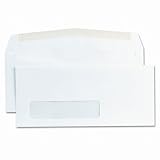 Window Envelopes, #9, 3-7/8x8-7/8, White, 500/box, 5 Boxes/carton