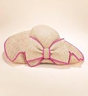 Straw Weave Turn Up Bow Hat