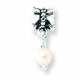 Sterling Silver Reflections Cultured Pearl Dangle Bead Charm