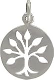 Round Open Design Family Tree of Life Pendant in Sterling Silver, #7631