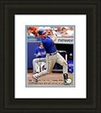 Framed Michael Young Texas Rangers Photo