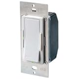 Leviton VZ0SR-1LZ Vizia Matching Switch Remote to 120-Volt AC Dimmers/Fan Speed Control and VZS15-1L Switch with LED, White, Ivory, Light Almond