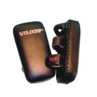 Muay Thai Kicking Pads In All Black Leather