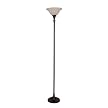Faux-Marble Floor Lamp - Bronze