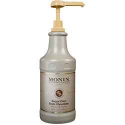 Monin Sugar-Free Dark Chocolate Sauce, 64 Ounce 