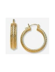 25mm X 5mm 14k Concentric Hoops Tube Earrings