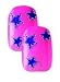 Cala Little Miss Nails Pre-Glued Set in Pink with Blue Stars+ Aviva nail file