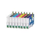 FULL SET OF COMPATIBLE EPSON R800/R1800 CARTRIDGES + 1 EXTRA BLACK (9 CARTRIDGES)